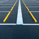 Empty,Car,Parking,Lot,And,Asphalt,Slab,Pavement,,City,Vehicle